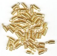 50 11mm Gold Plated Lanyard Coil Ends